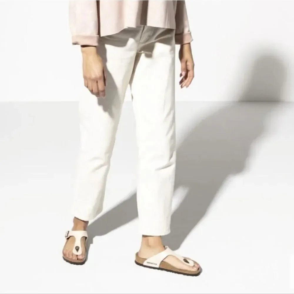 Birkenstock Gizeh Birko-Flor - Graceful Pearl White SIZE 37 /6- 6.5 NWOT